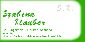 szabina klauber business card